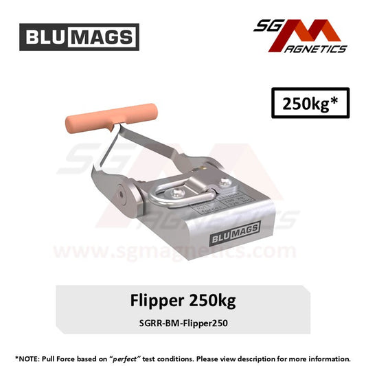 250kg Marine Magnets - Blumags Flipper 250  - Offshore Diving Magnet