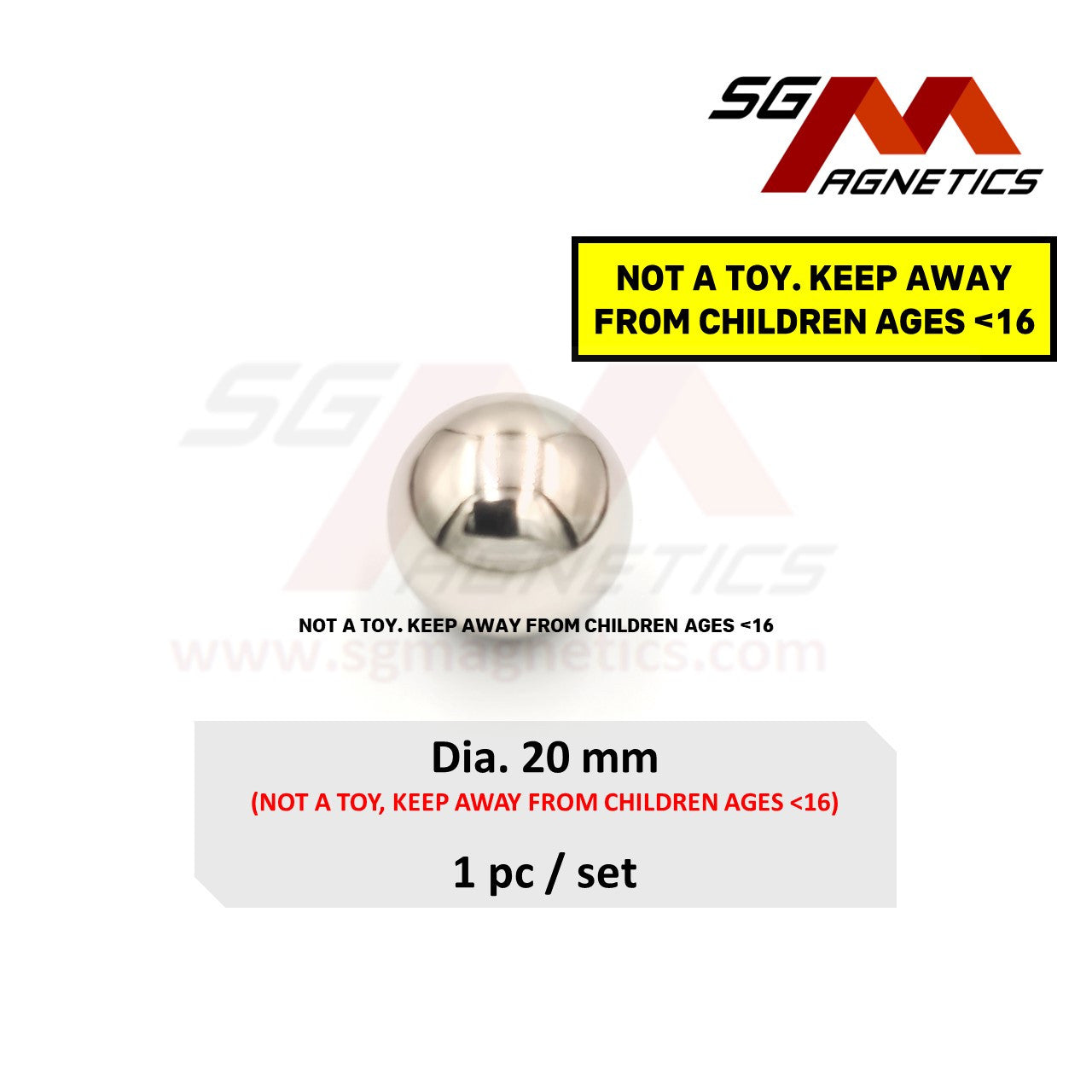 20mm N35 - Neodymium Sphere Magnets - 1pc