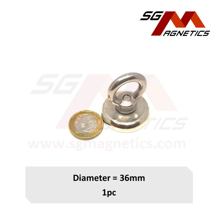 36mm Countersunk Fishing Pot SGNFA36 - Neodymium Magnet - 1pc