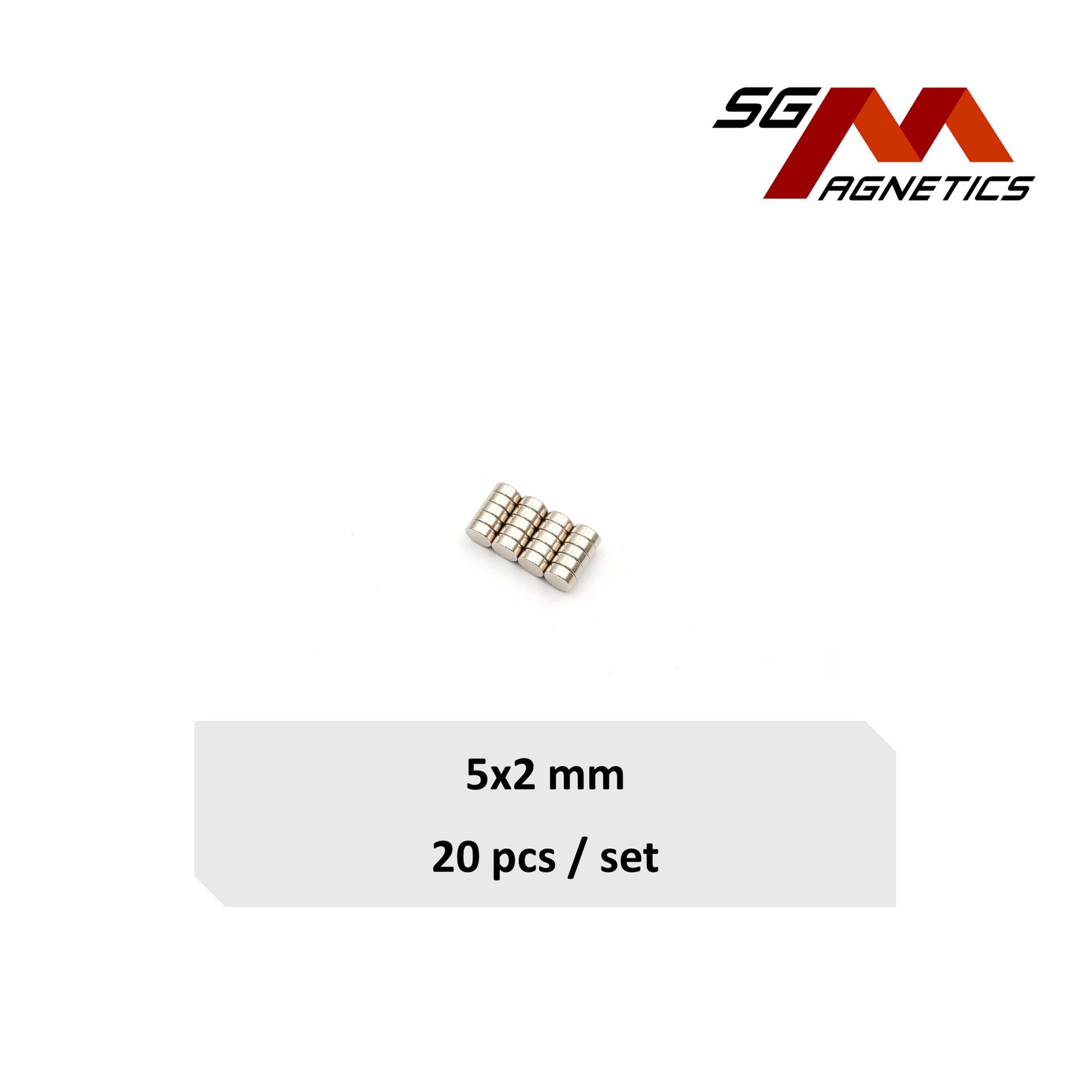 5x2mm N35 - Neodymium Disc Magnets - 20pcs