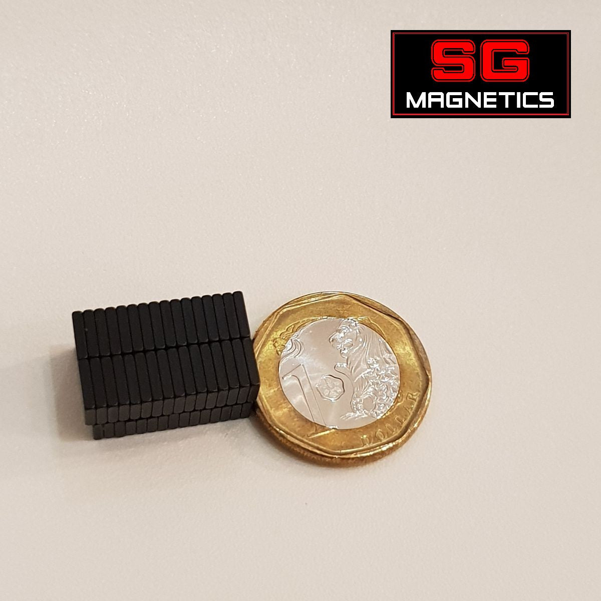 6.5x5.4x1.3mm - Black Epoxy Coated (SH) Block Neodymium Magnets - 10pcs