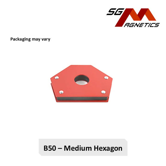 50lbs Magnetic Hexagon Welding Magnet - 30 45 60 75 90 105 angle