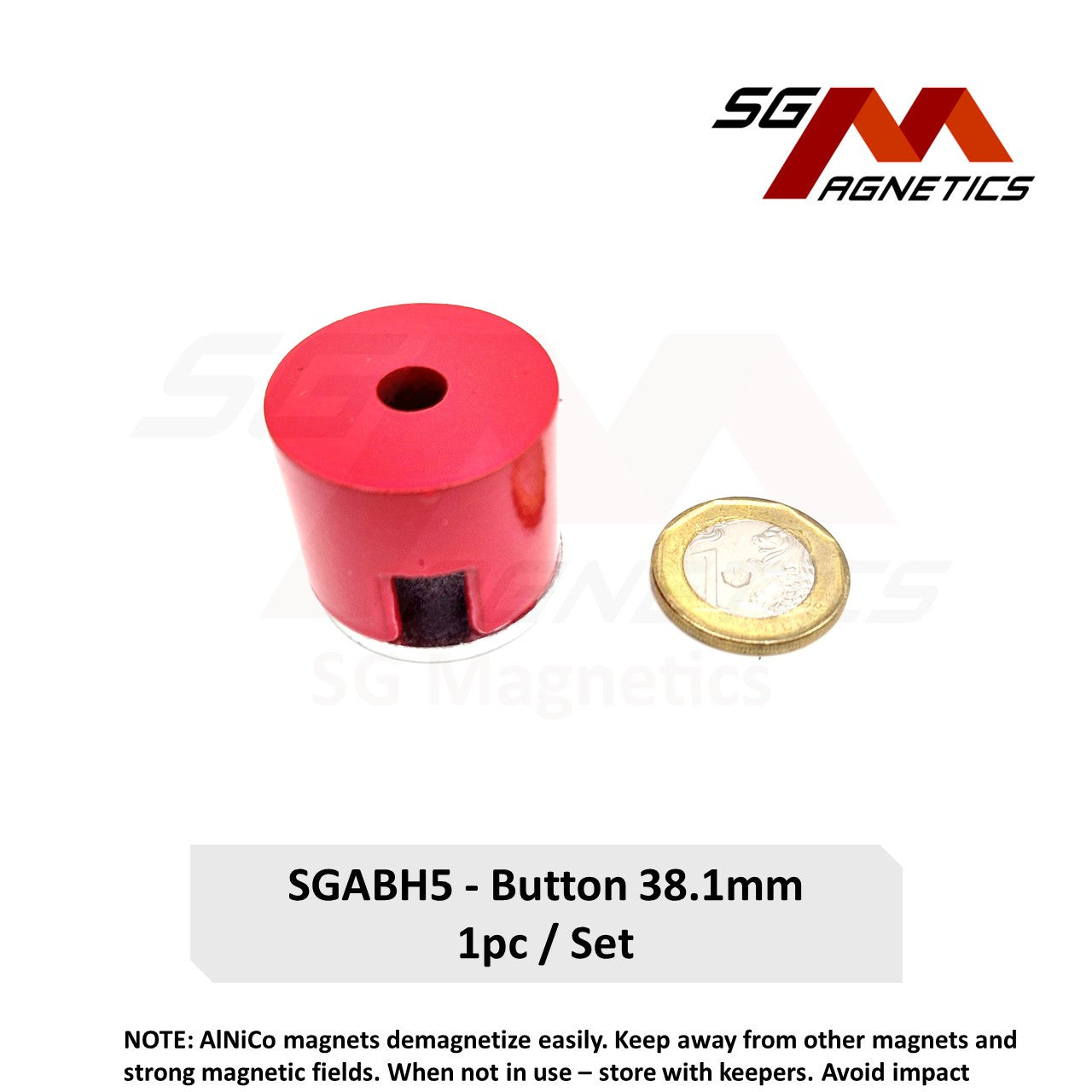 31.8mm - AlNiCo Button - High Temperature - Similar to Eclipse E824