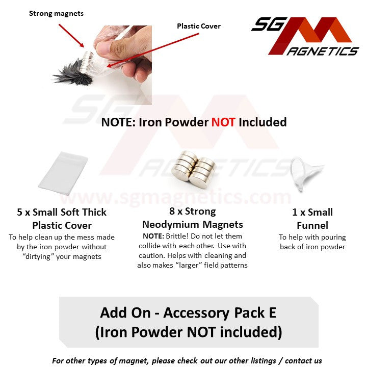 Iron Powder - Magnetic Field - Coarse Bits / Fine Iron Powder Filings
