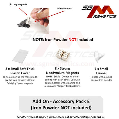Iron Powder - Magnetic Field - Coarse Bits / Fine Iron Powder Filings