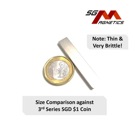 50x10x3mm N35 - Neodymium Block Magnets - 4pcs