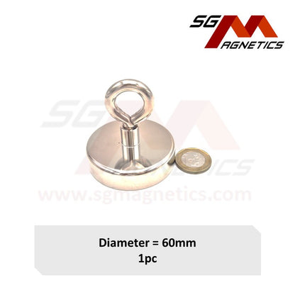 60mm Eyelag Pot SGNPF60 - Neodymium Magnet - 1pc