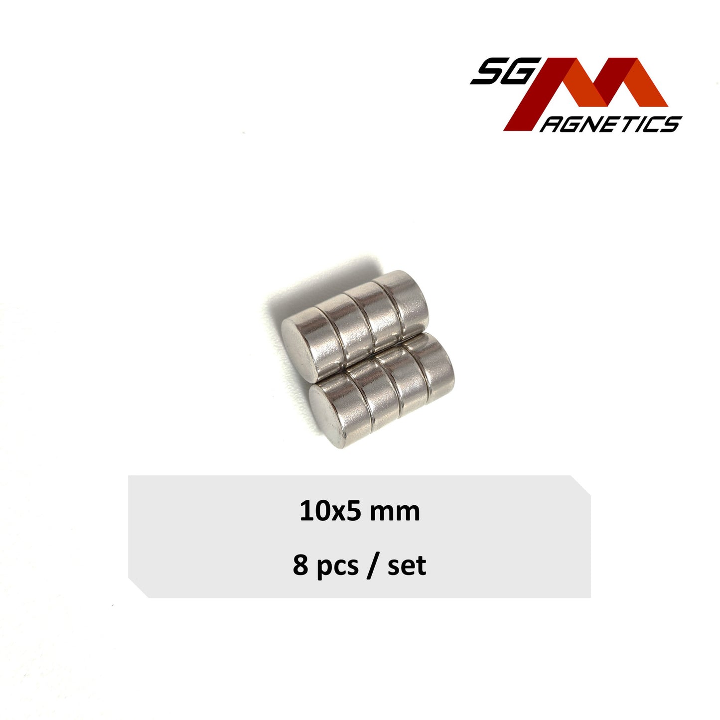 10x5mm N35 - Neodymium Disc Magnets - 8pcs