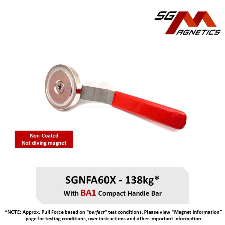 60mm Magnet with Handle - SGNFA60X & BA1 - Multipurpose Anchor Magnet