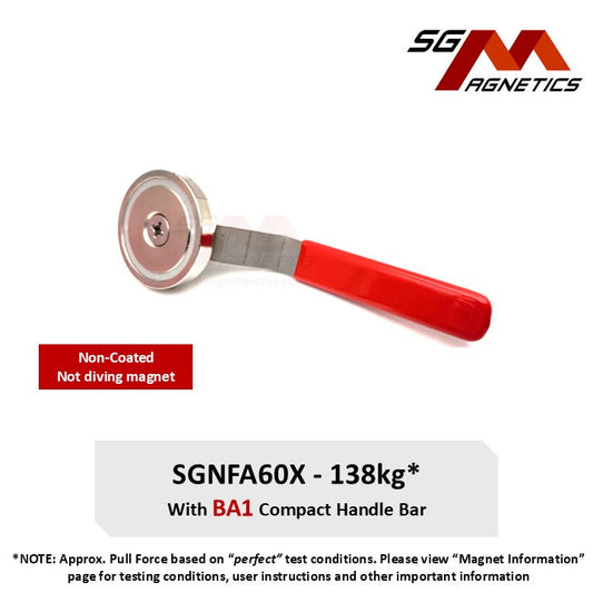 60mm Magnet with Handle - SGNFA60X & BA1 - Multipurpose Anchor Magnet