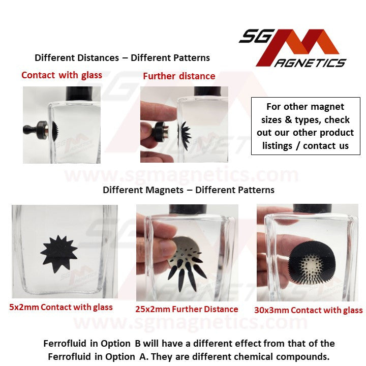 Black Ferrofluid (B) Display Bottle - Ferro Fluid Magnetic Liquid "Venom Fluid"