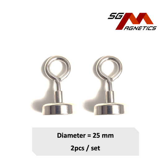 25mm Eyelag Pot SGNPF25 - Neodymium Magnet - 2pcs