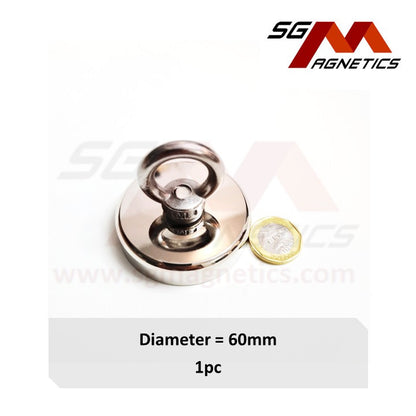 60mm Countersunk Fishing Pot SGNFA60 - Neodymium Magnet - 1pc